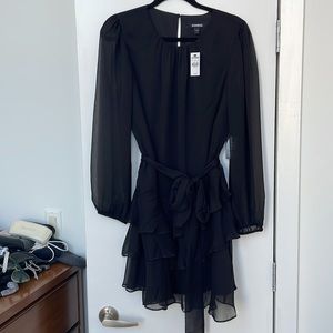 NWT Express Black Long Sleeve Dress
